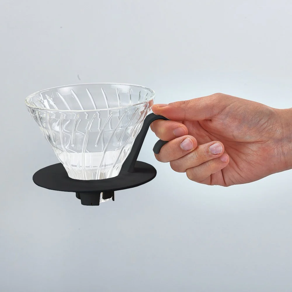 Hario V60 Glass Coffee Dripper Pour Over In Black - Image 3