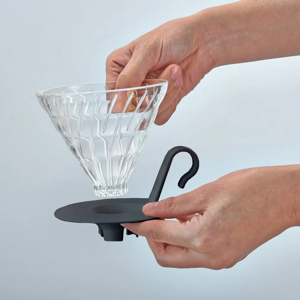 Hario V60 Glass Coffee Dripper Pour Over In Black - Image 4